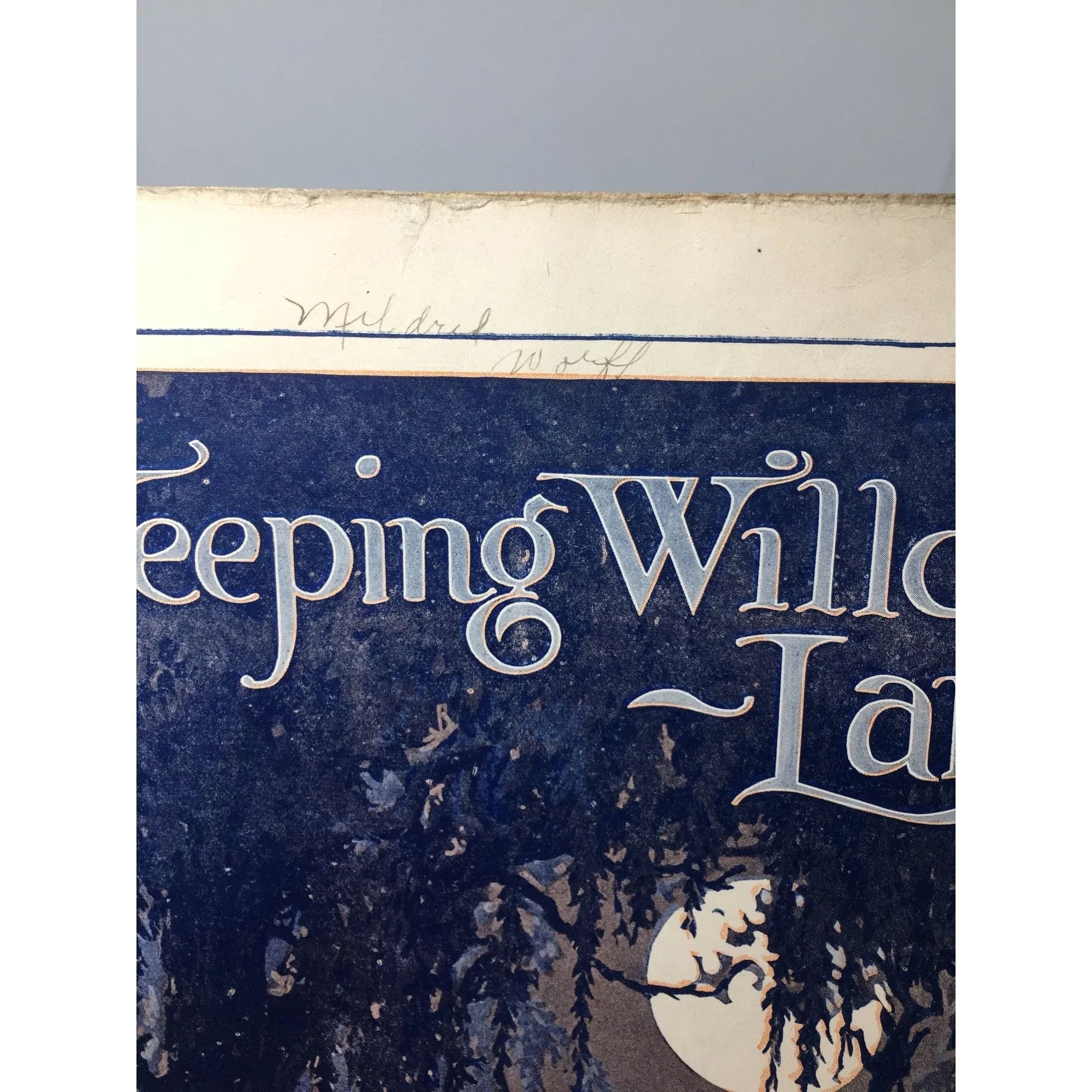''Weeping Willow Lane'' Vintage Sheet Music Book - A+ Stuff - SHEET MUSIC - A+ Stuff