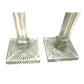 Westmoreland Antique Column Style Etched Glass Candlestick Holders Sun Burst at Base - Westmoreland - Candle Holders - A+ Stuff