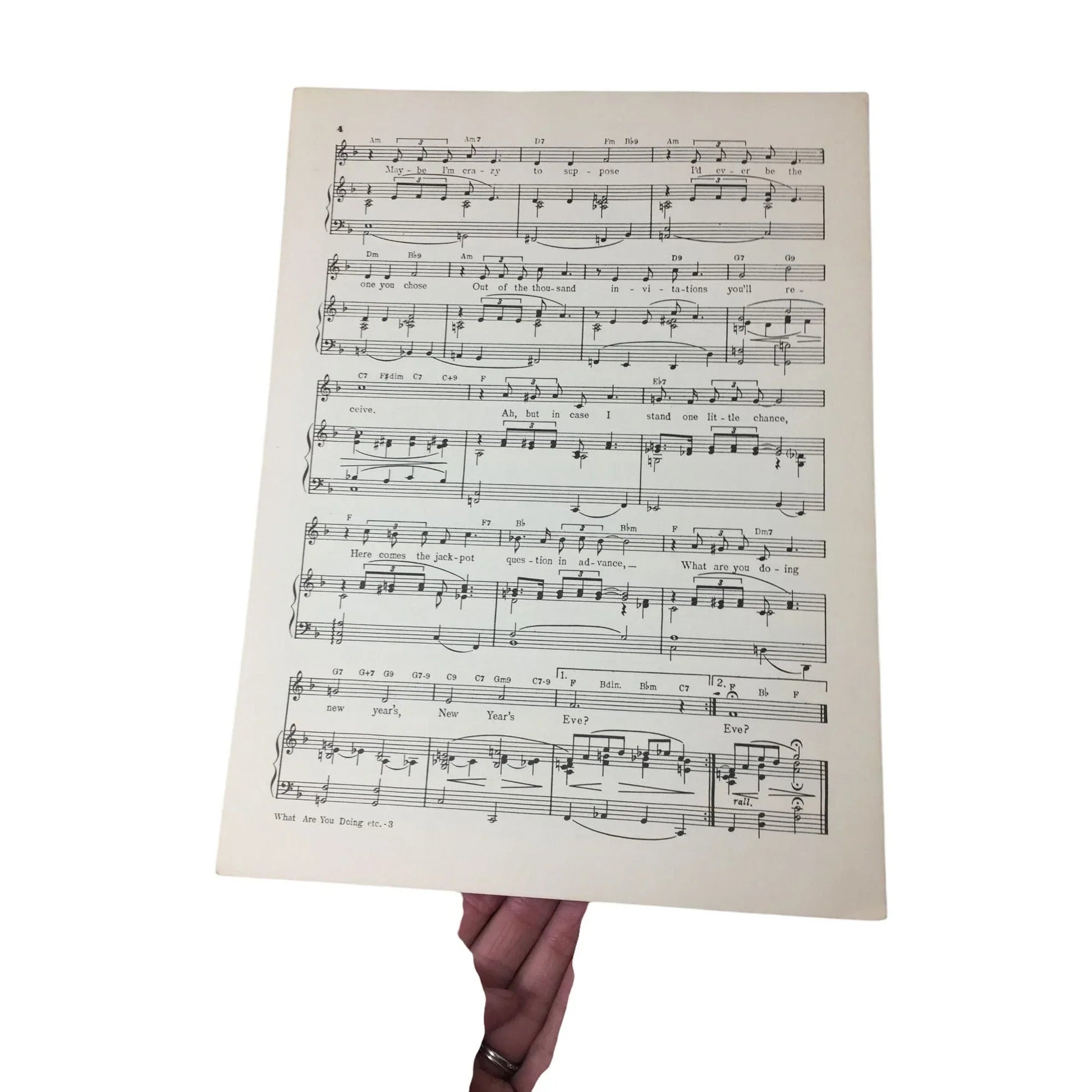 ''What Are You Doing New Years Eve?'' by Frank Loesser - A+ Stuff - SHEET MUSIC - A+ Stuff