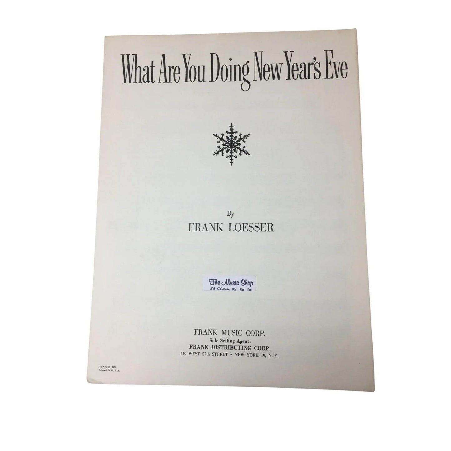 ''What Are You Doing New Years Eve?'' by Frank Loesser - A+ Stuff - SHEET MUSIC - A+ Stuff