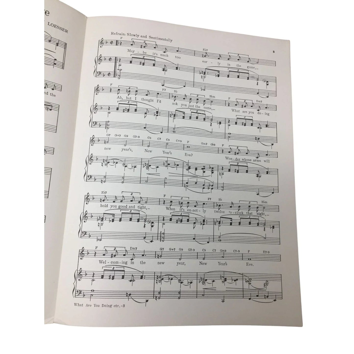''What Are You Doing New Years Eve?'' by Frank Loesser - A+ Stuff - SHEET MUSIC - A+ Stuff