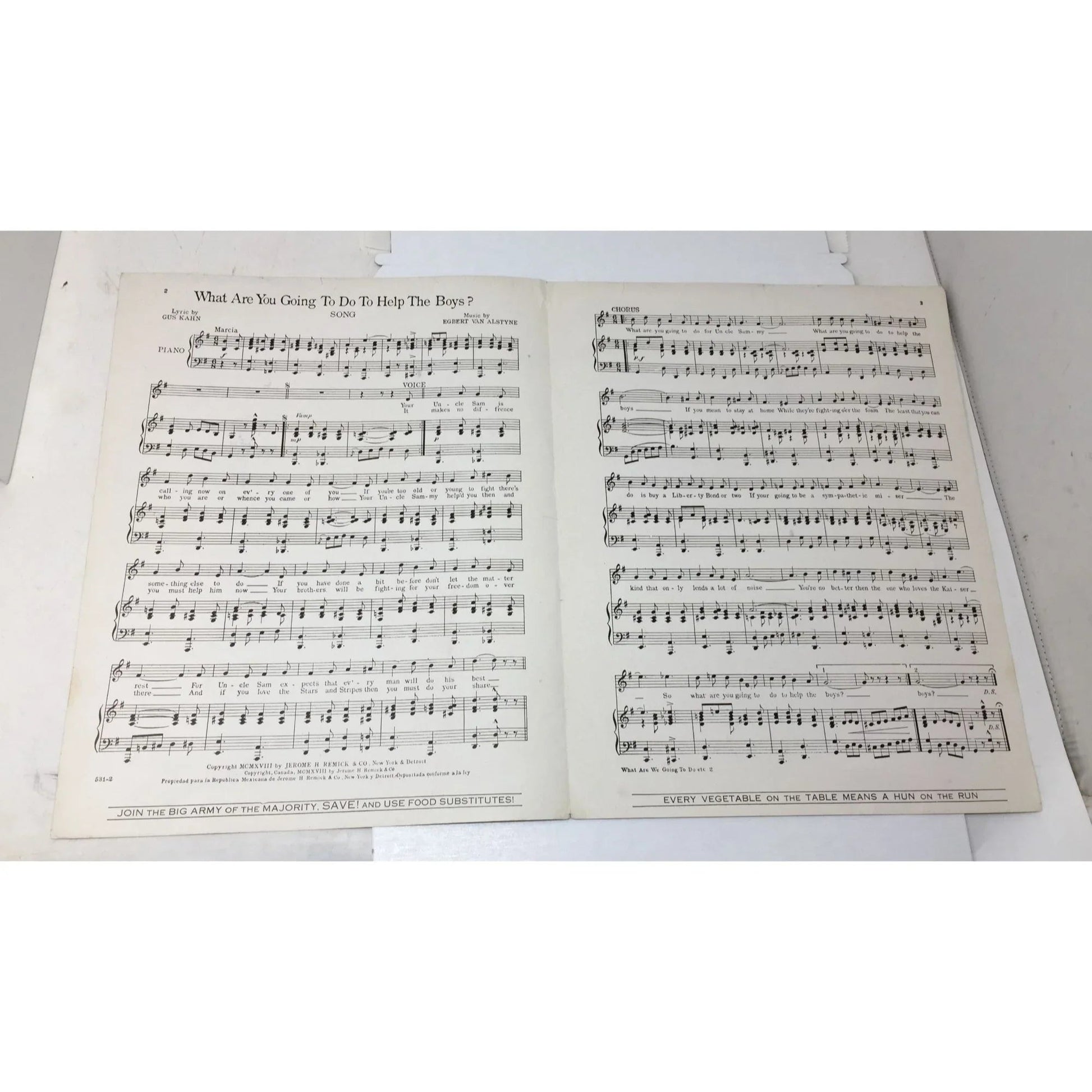 ''WHAT ARE YOU GOING TO DO TO HELP THE BOYS?'' Sheet Music book - A+ Stuff - sheet music - A+ Stuff