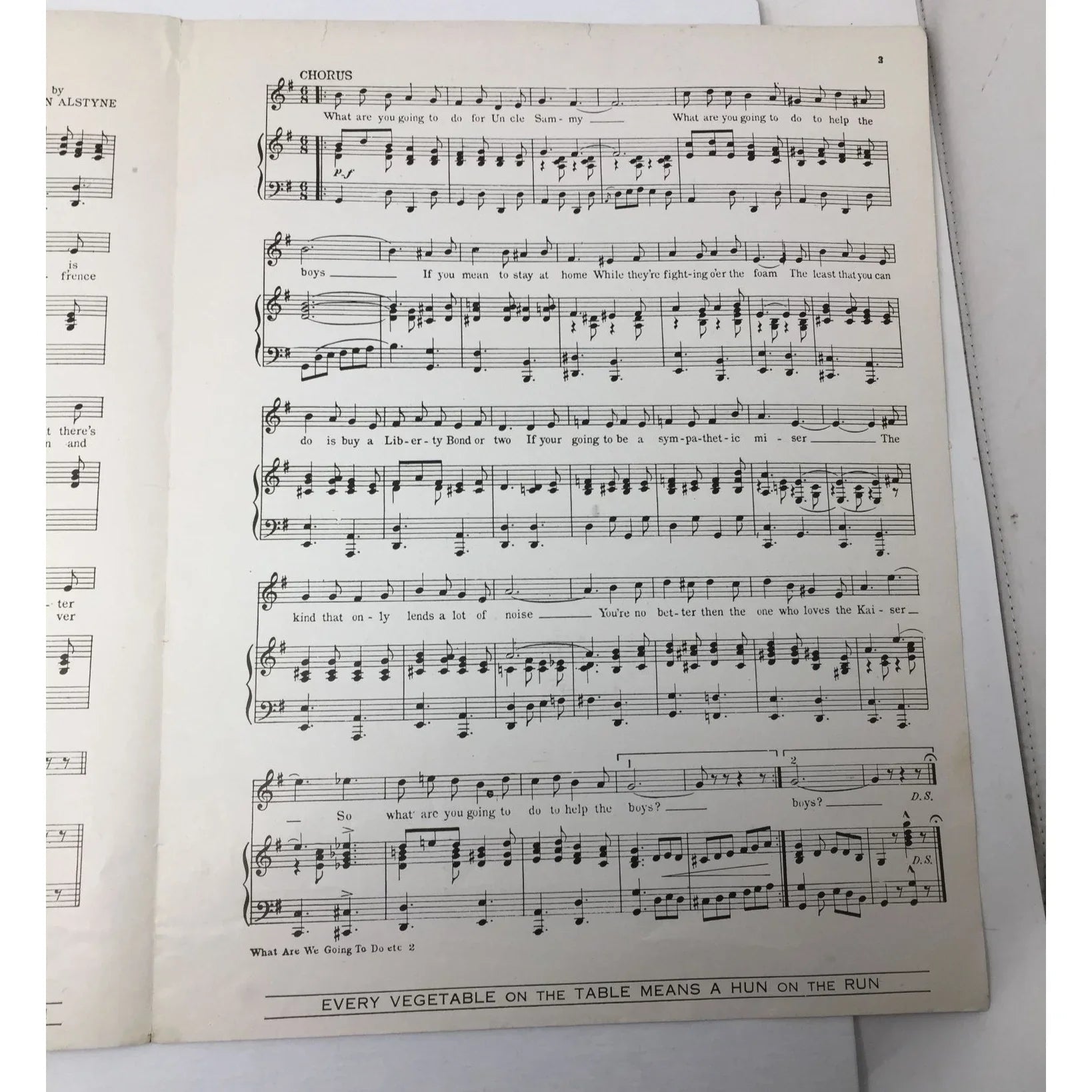 ''WHAT ARE YOU GOING TO DO TO HELP THE BOYS?'' Sheet Music book - A+ Stuff - sheet music - A+ Stuff