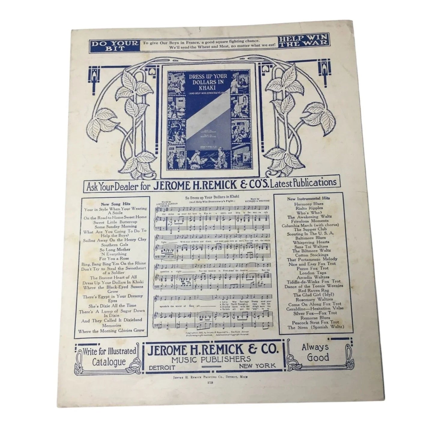 ''WHAT ARE YOU GOING TO DO TO HELP THE BOYS?'' Sheet Music book - A+ Stuff - sheet music - A+ Stuff
