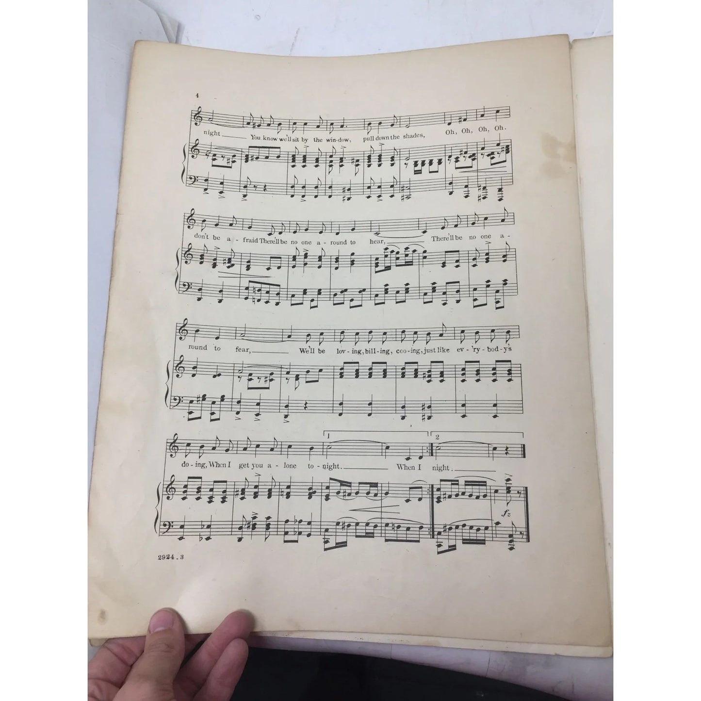 ''When I Get You Alone to Night'' Vintage Sheet Music Book - A+ Stuff - Sheet Music - A+ Stuff