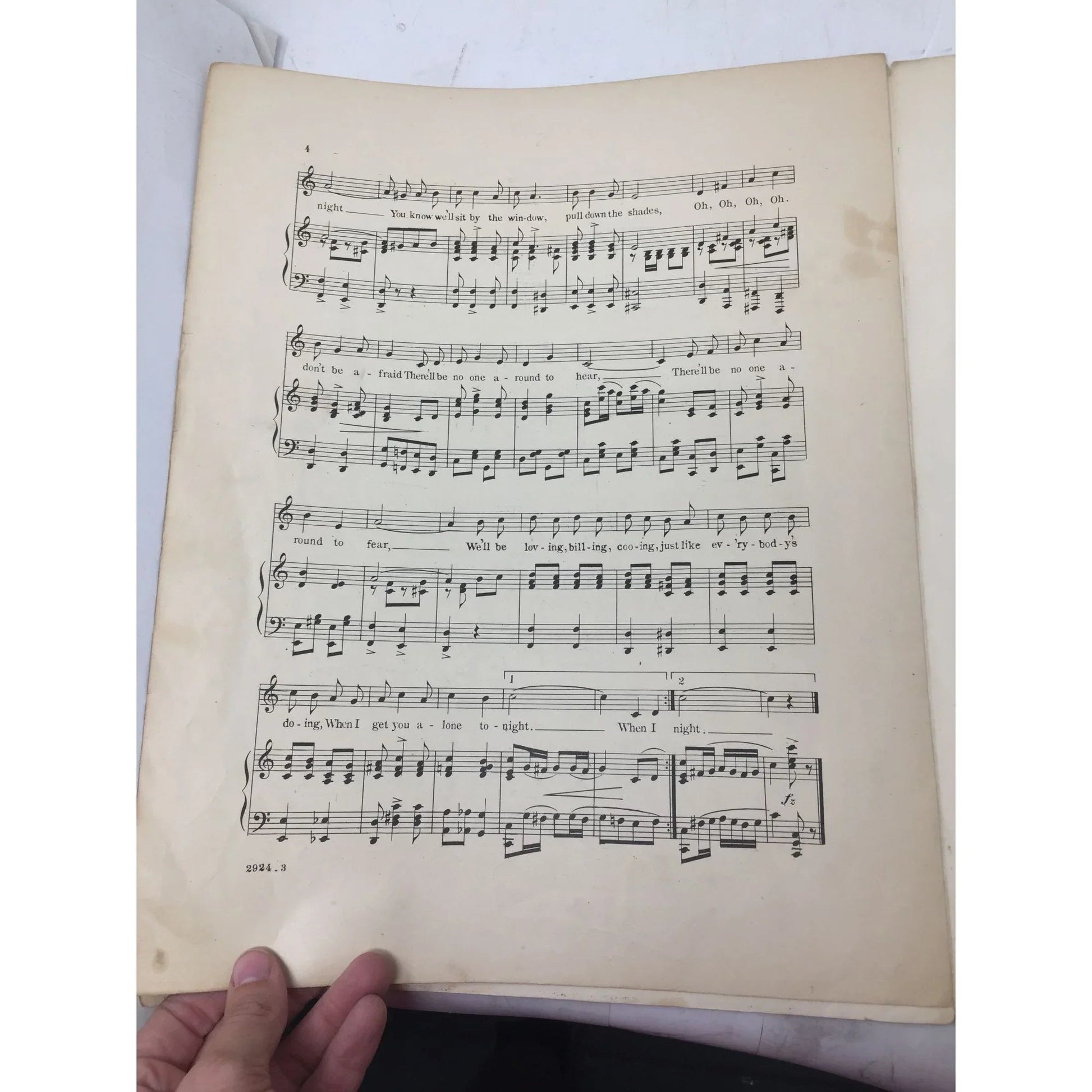''When I Get You Alone to Night'' Vintage Sheet Music Book - A+ Stuff - Sheet Music - A+ Stuff