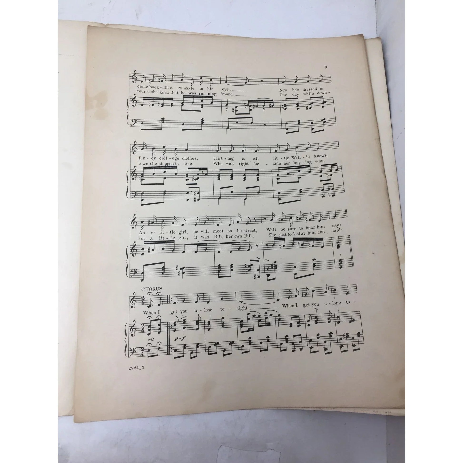 ''When I Get You Alone to Night'' Vintage Sheet Music Book - A+ Stuff - Sheet Music - A+ Stuff