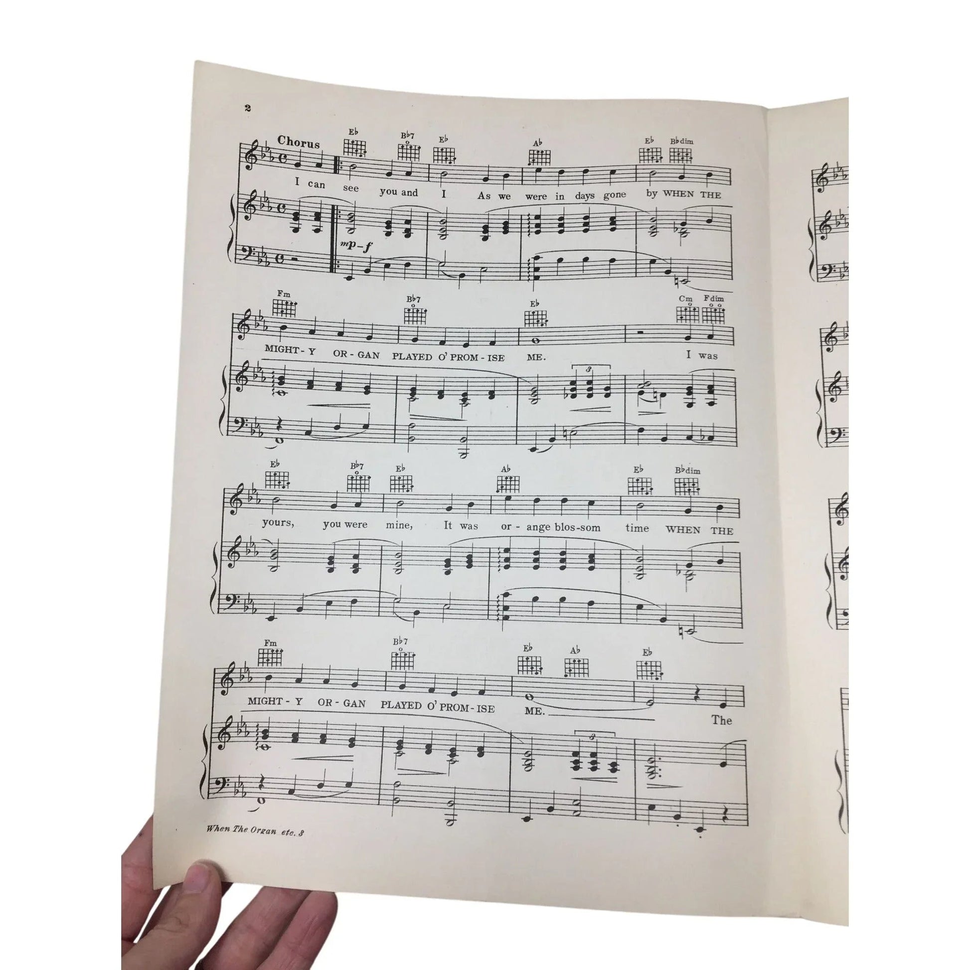 "When The Organ Played O' Promise Me" by Al Sherman, Abner Silver, Jack Meskill - A+ Stuff - SHEET MUSIC - A+ Stuff