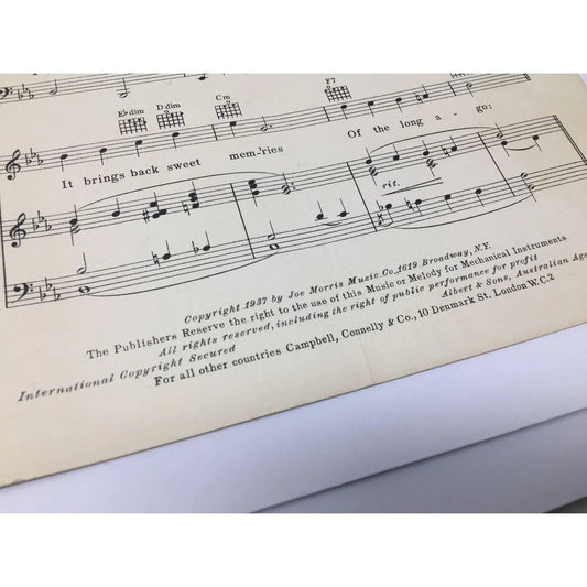 "When The Organ Played O' Promise Me" by Al Sherman, Abner Silver, Jack Meskill - A+ Stuff - SHEET MUSIC - A+ Stuff