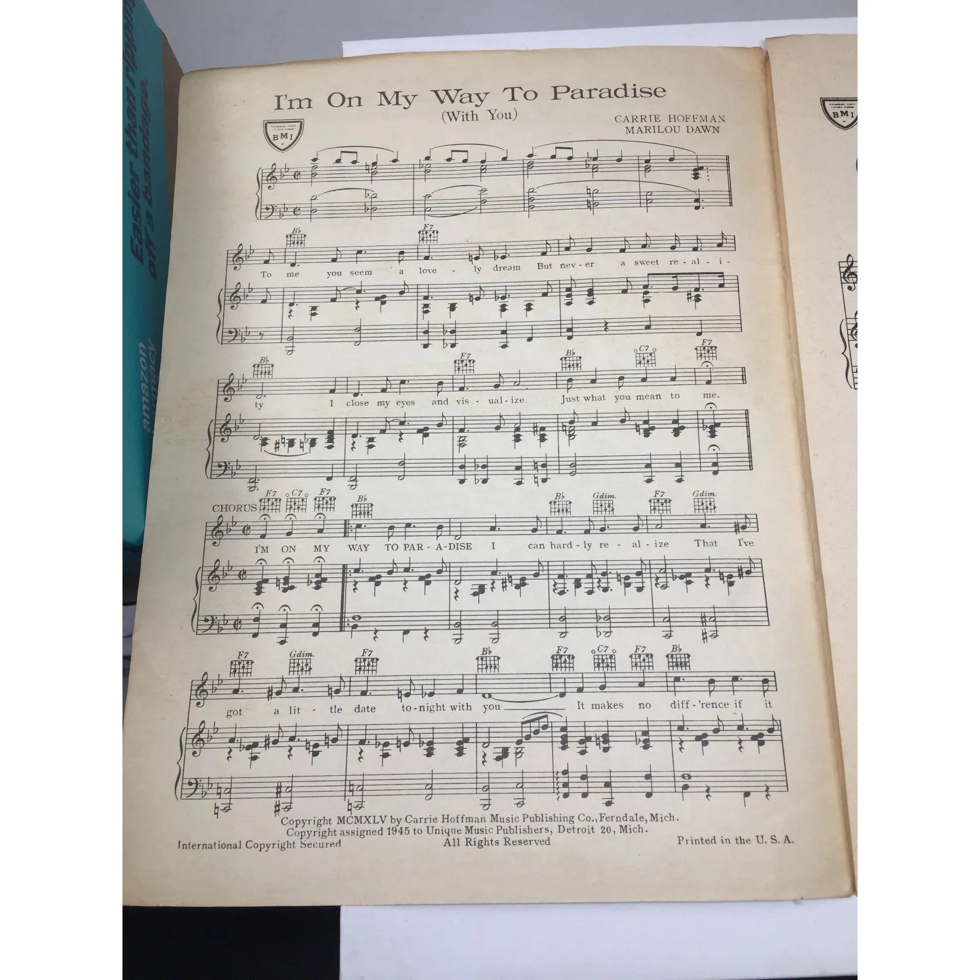 ''Where the apple blossoms fall'' Vintage Sheet music book - A+ Stuff - SHEET MUSIC - A+ Stuff