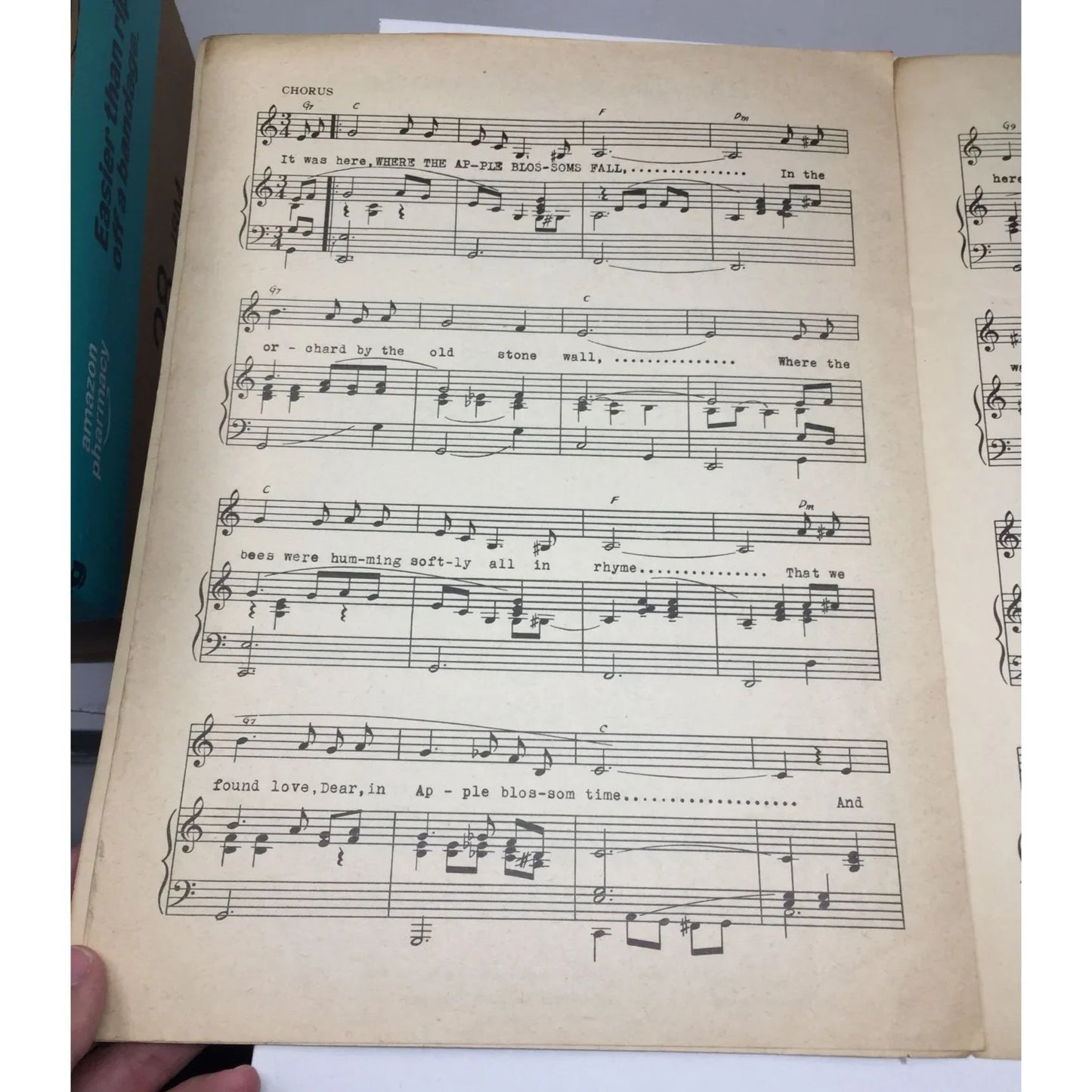 ''Where the apple blossoms fall'' Vintage Sheet music book - A+ Stuff - SHEET MUSIC - A+ Stuff