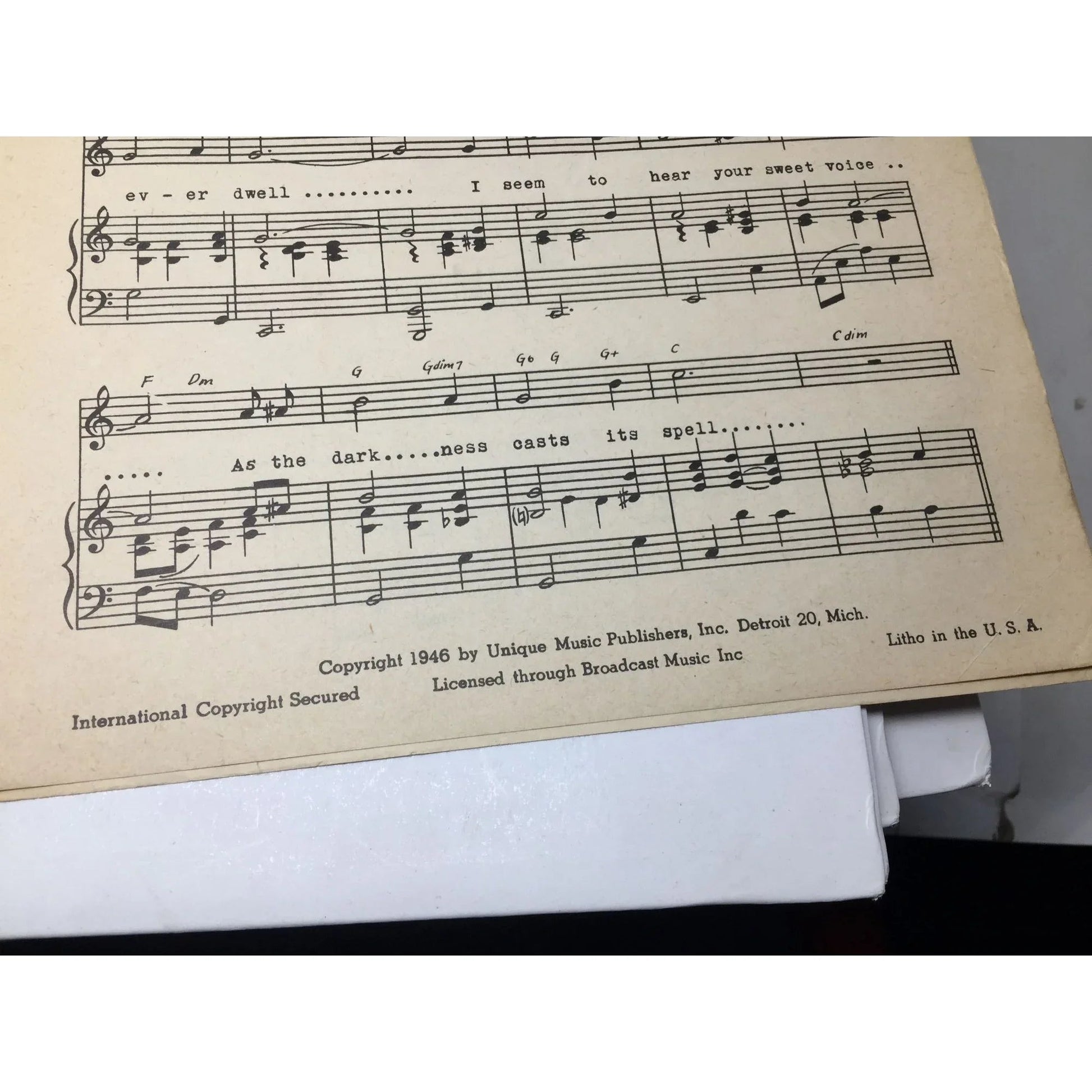 ''Where the apple blossoms fall'' Vintage Sheet music book - A+ Stuff - SHEET MUSIC - A+ Stuff