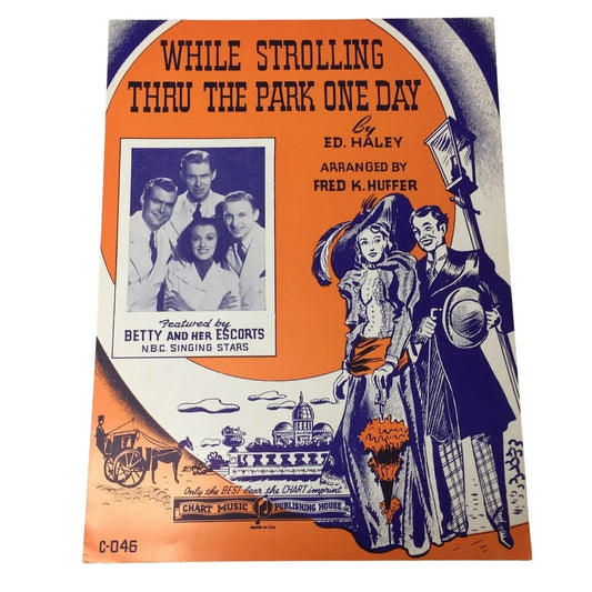While Strolling Thru The Park One Day by Ed Haley Vintage sheet music - A+ Stuff - sheet music - A+ Stuff