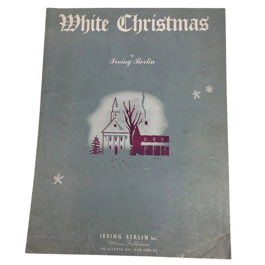 WHITE CHRISTMAS BY IRVING BERLIN VINTAGE SHEET MUSIC - A+ Stuff - SHEET MUSIC - A+ Stuff