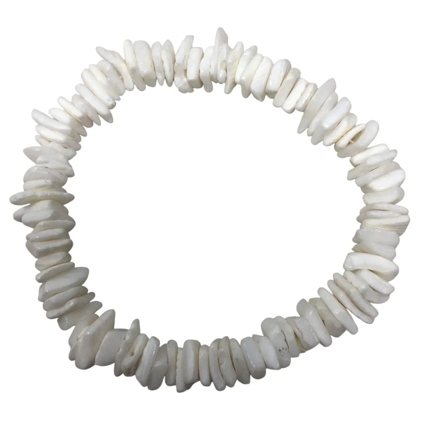 White Chunky Puka Shell Bohemian Style Bracelet - A+ Stuff - Bracelet - A+ Stuff