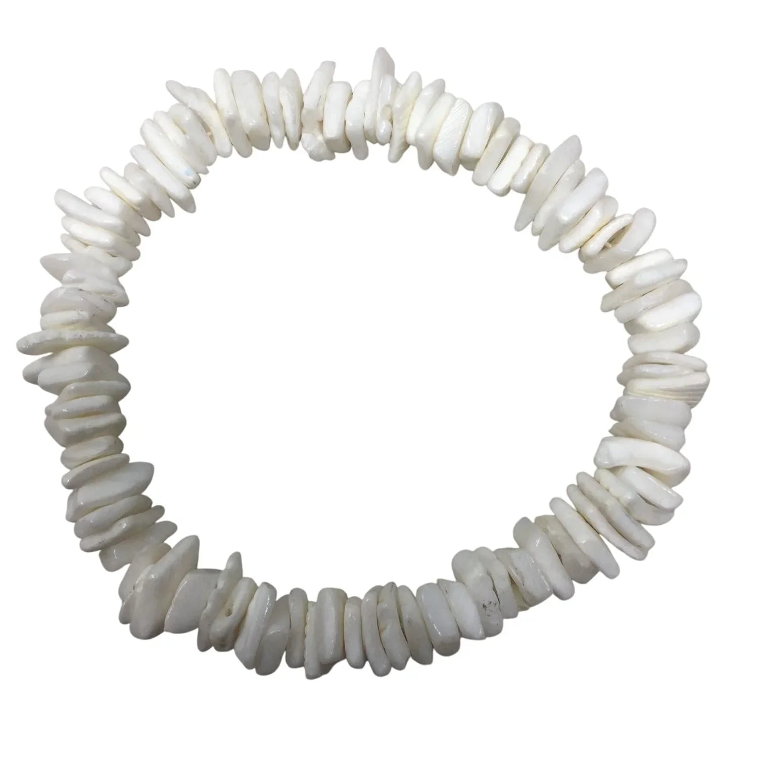 White Chunky Puka Shell Bohemian Style Bracelet - A+ Stuff - Bracelet - A+ Stuff