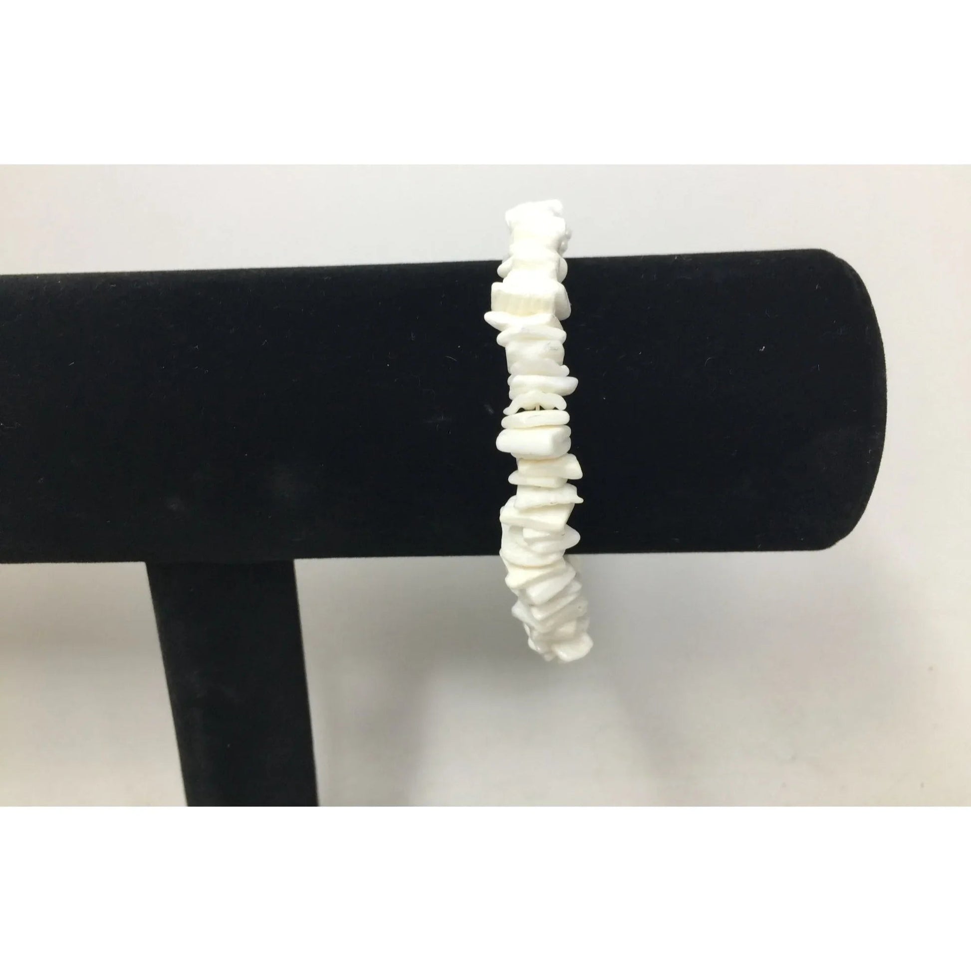 White Chunky Puka Shell Bohemian Style Bracelet - A+ Stuff - Bracelet - A+ Stuff