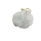 White Fuzzy Faux Fur Pom Pom Keychain with Gold Toned Butterflies on it - A+ Stuff - Jewelry - A+ Stuff