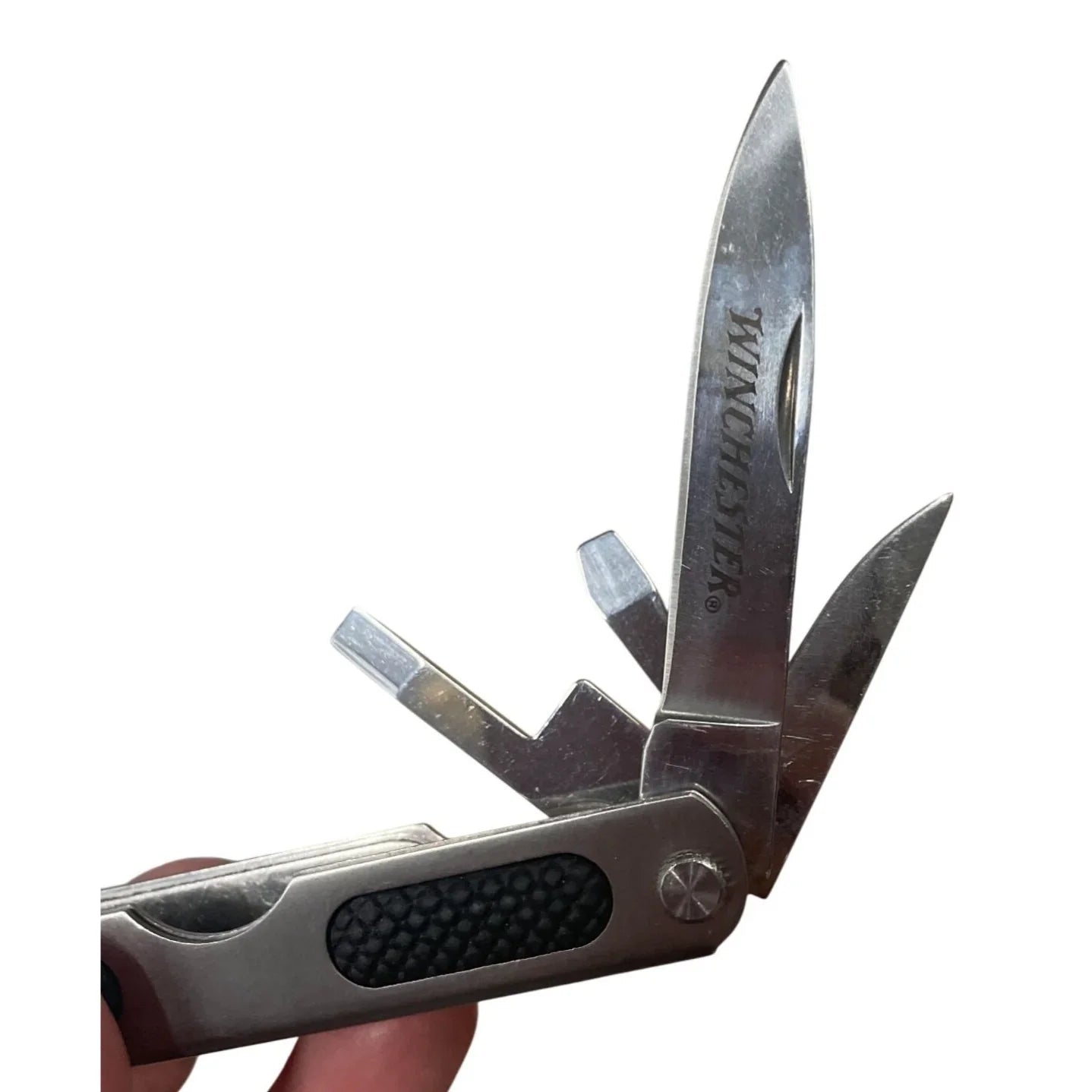 Winchester Black and Silver Multi - Tool Folding Pocket Knife with Holder - Winchester - Tools - A+ Stuff