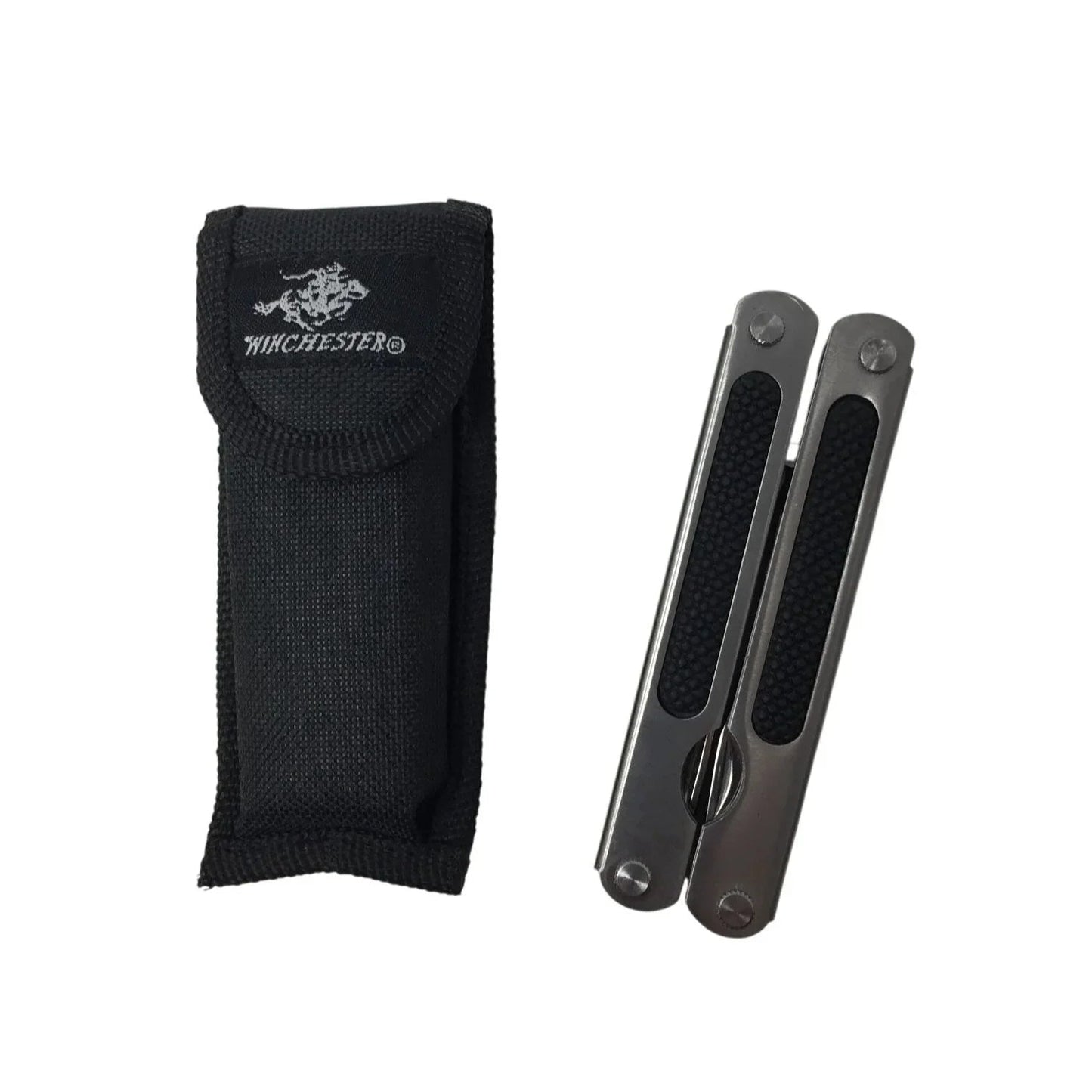 Winchester Black and Silver Multi - Tool Folding Pocket Knife with Holder - Winchester - Tools - A+ Stuff