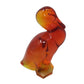 Vintage Orange Glass Duck Figurine- about 4.5'' tall