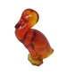 Vintage Orange Glass Duck Figurine- about 4.5'' tall