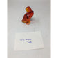 Vintage Orange Glass Duck Figurine- about 4.5'' tall