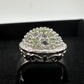 3 Carat Large and Beautiful Peridot Pave' Ring  Size 7