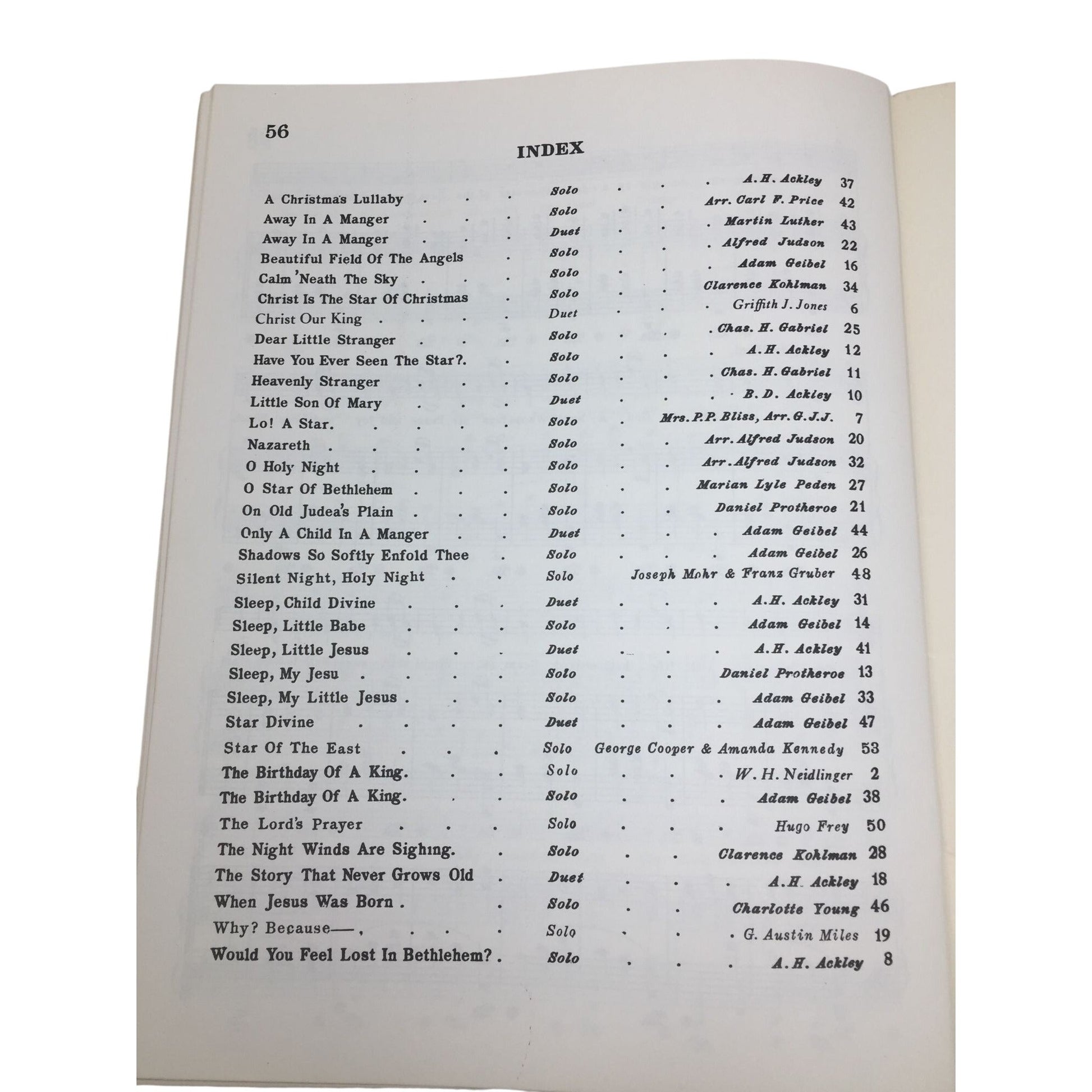 vintage 1949 songbook titled Christmas Solos and Duets arranged A+ Stuff  A+ Stuff Sheet Music