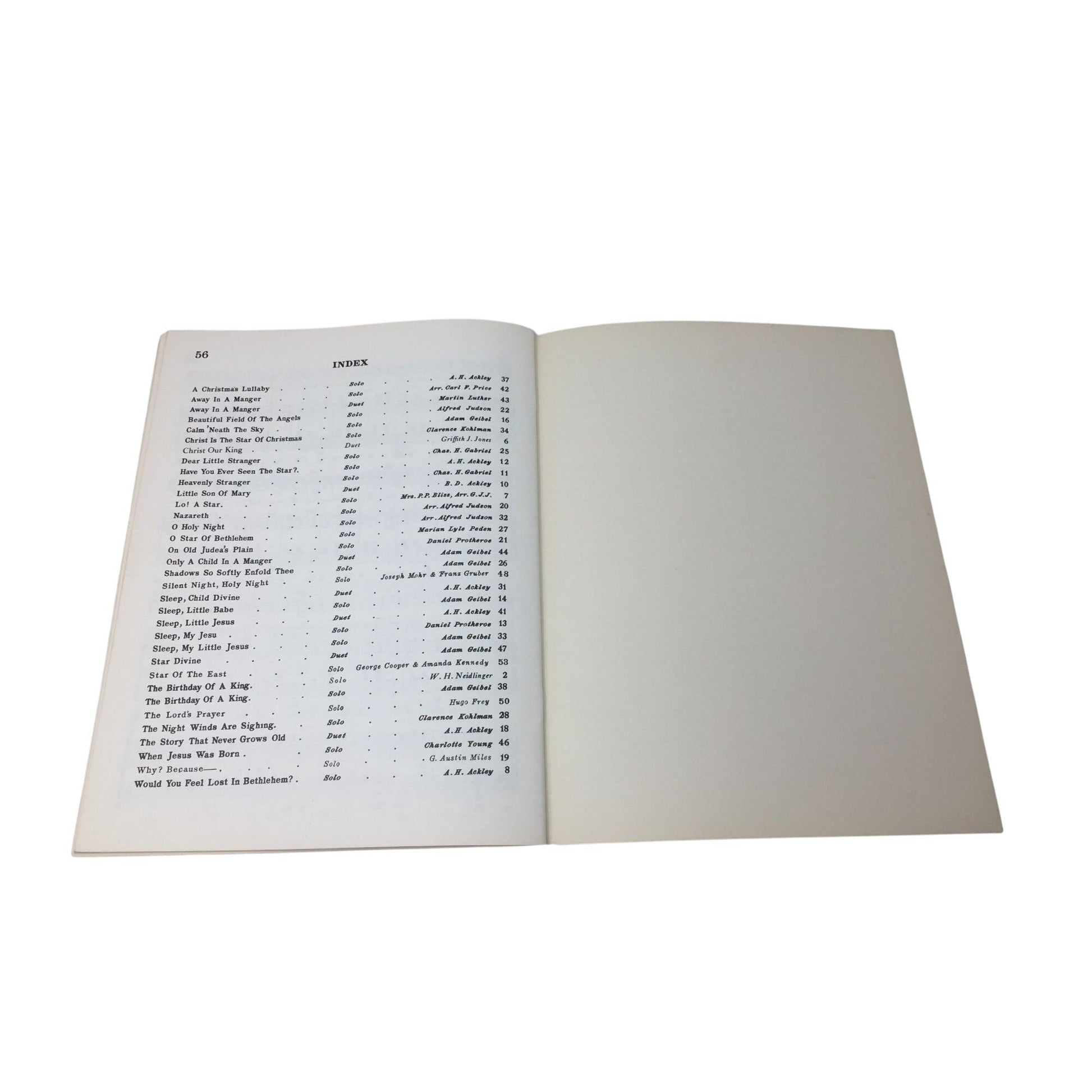 vintage 1949 songbook titled Christmas Solos and Duets arranged A+ Stuff  A+ Stuff Sheet Music