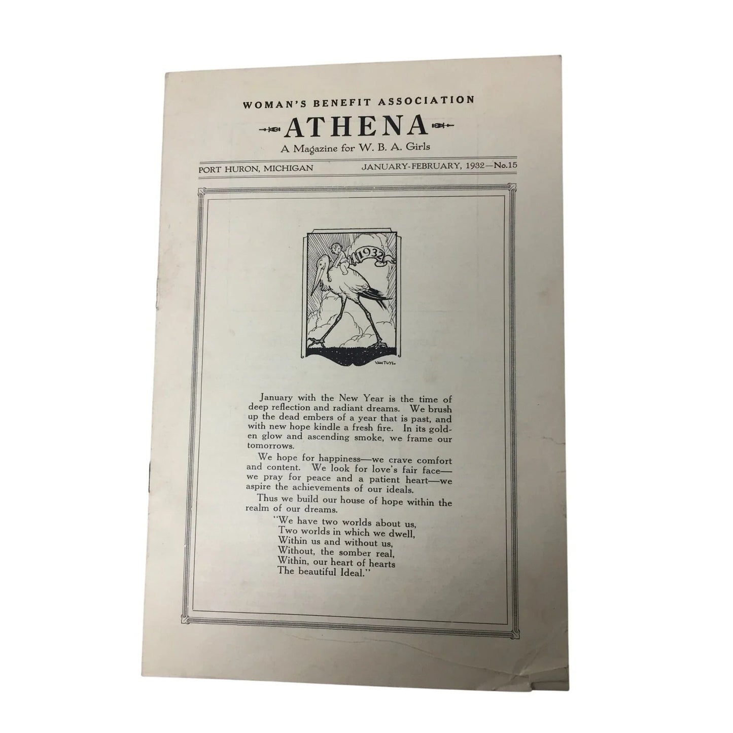 ''Woman's Benefit Association ATHENA A Magazine for W.B.A. Girls'' - A+ Stuff - Magazine - A+ Stuff