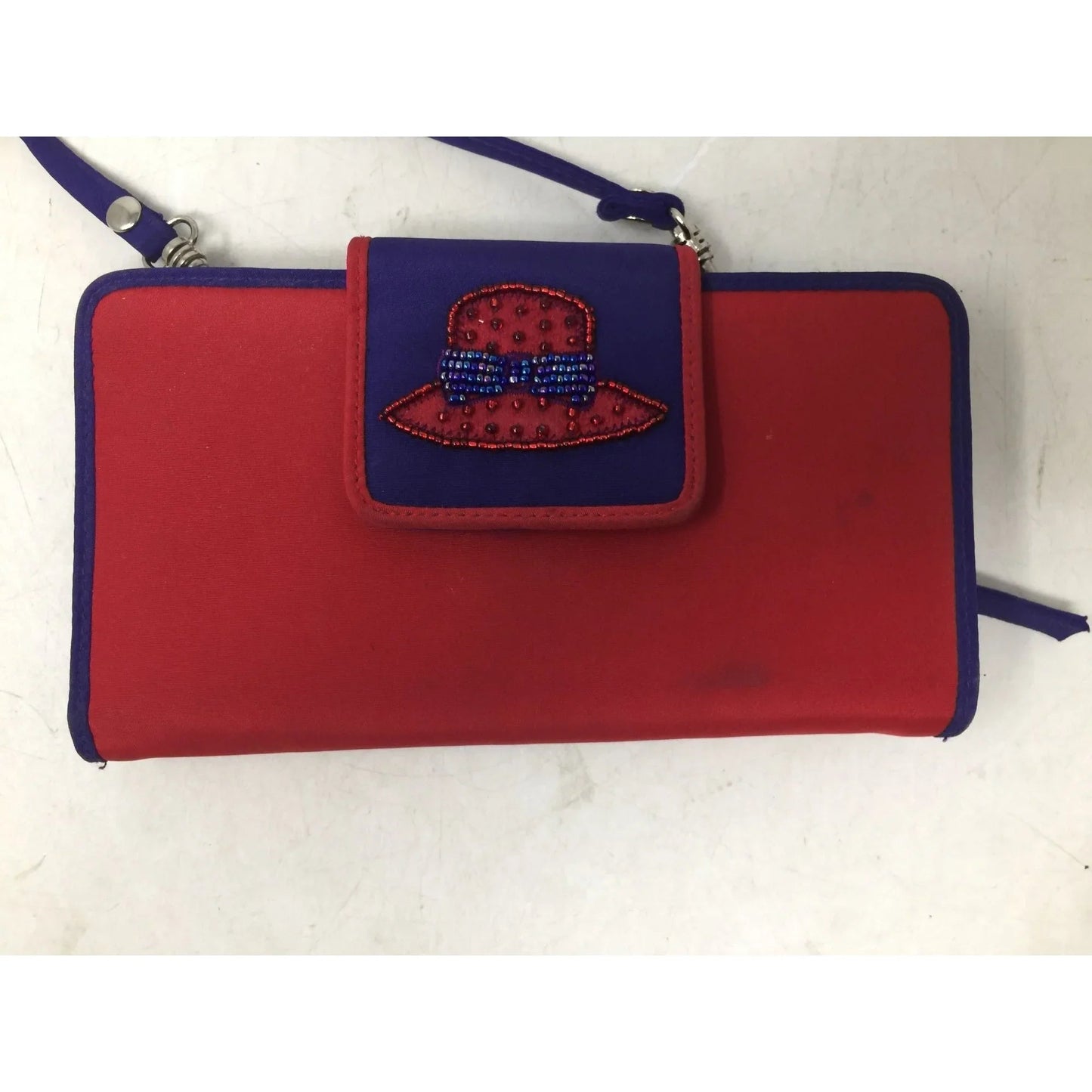 Women's Avon Red And Purple Wallet With Crossbody Strap - avon - Wallet - A+ Stuff
