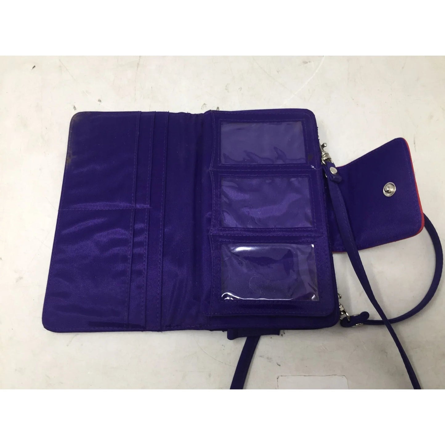 Women's Avon Red And Purple Wallet With Crossbody Strap - avon - Wallet - A+ Stuff