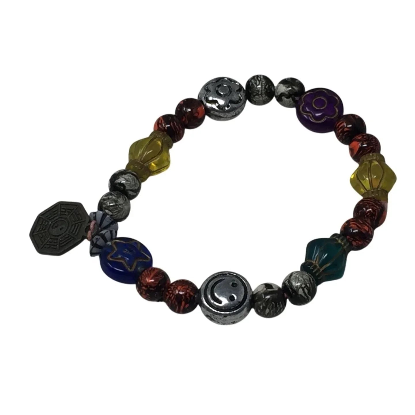 Women's Beaded Bracelet with Assorted Colorful Beads/Charms - A+ Stuff - Bracelet - A+ Stuff