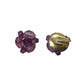 Women's Beaded Purple and Gold Tone Clip On Earrings - A+ Stuff - Earrings - A+ Stuff