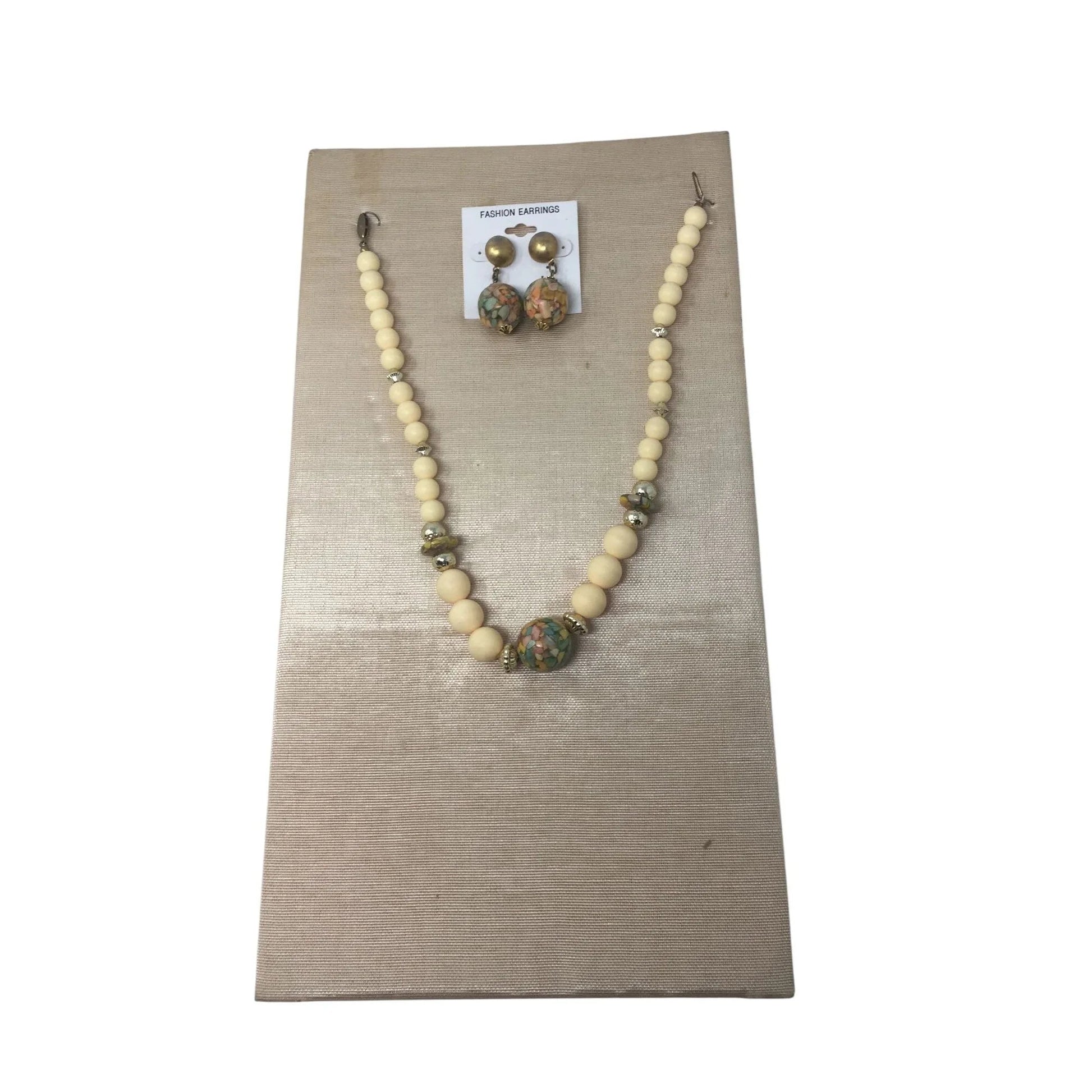 Women's Beautiful Beaded Necklace with Matching Dangle Fashion Earrings - A+ Stuff - Necklaces - A+ Stuff