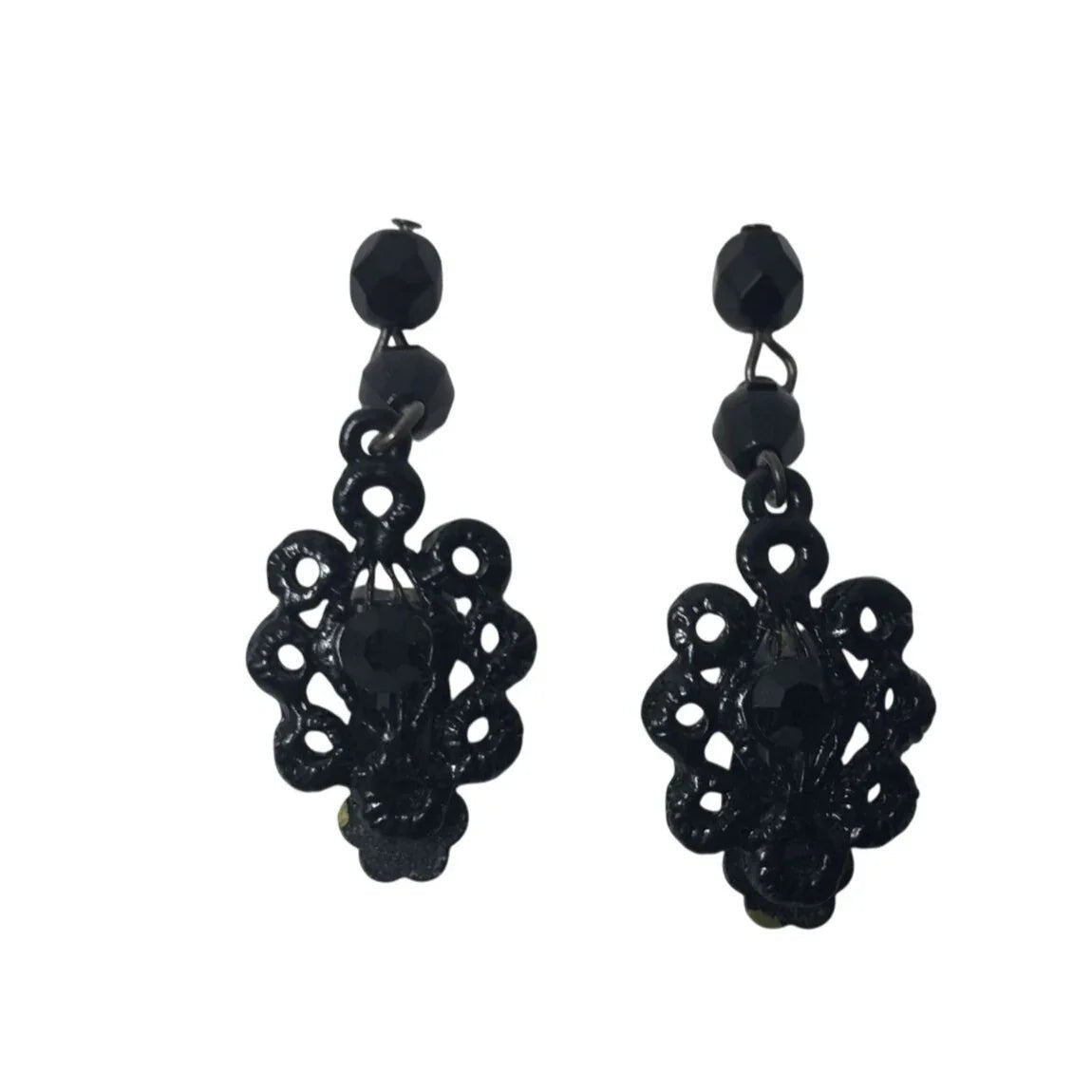 Womens Beautiful Black Drop Clip On Earrings - A+ Stuff - Earrings - A+ Stuff