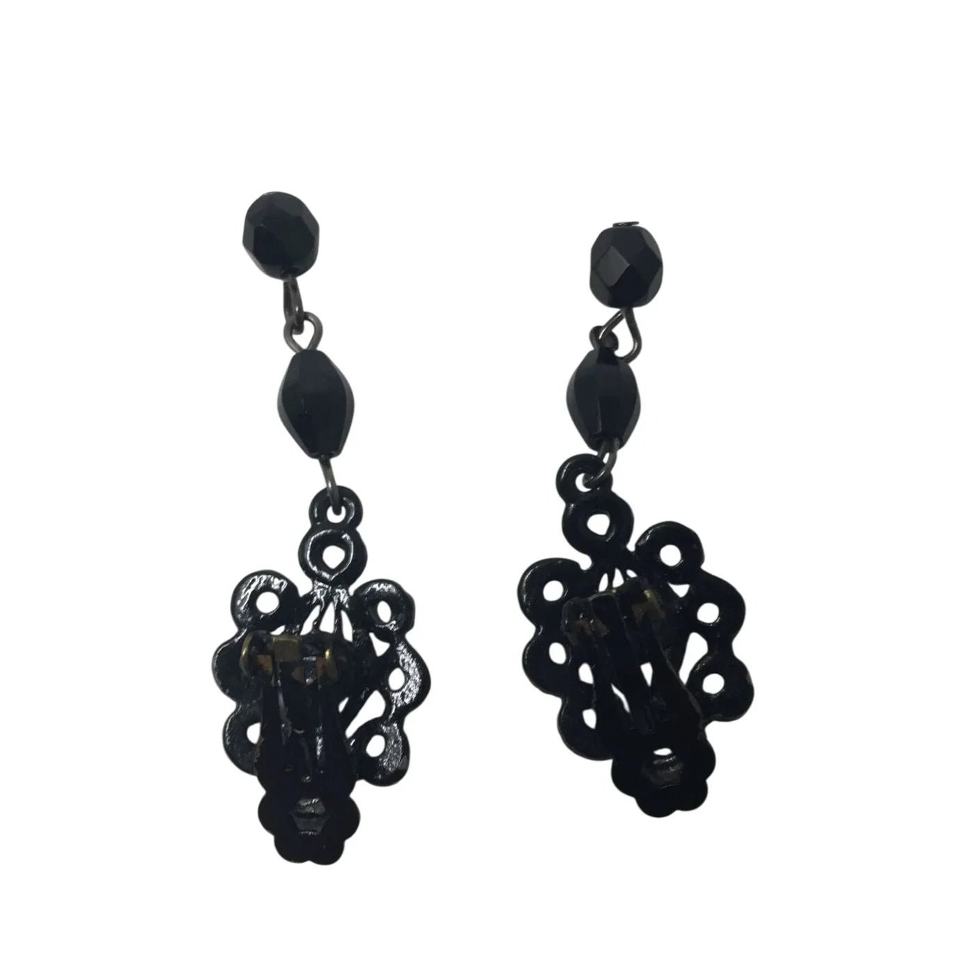Womens Beautiful Black Drop Clip On Earrings - A+ Stuff - Earrings - A+ Stuff