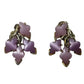 Women's Beautiful Gold, Purple, and Pink Clip On Earrings - A+ Stuff - Earrings - A+ Stuff