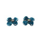 Women's Beautiful Gold Tone and Blue Flower Clip On Earrings - A+ Stuff - Earrings - A+ Stuff