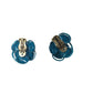 Women's Beautiful Gold Tone and Blue Flower Clip On Earrings - A+ Stuff - Earrings - A+ Stuff