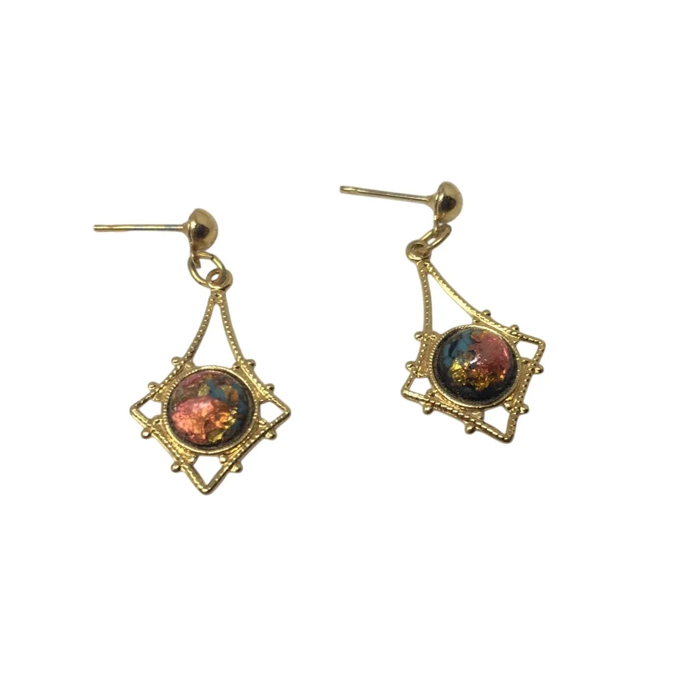 Women's Beautiful ''Rainbow flake'' Dangle Earrings - A+ Stuff - Earrings - A+ Stuff