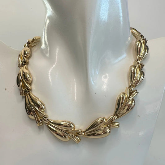 Women's Beautiful Trifari Gold Tone Leaf Design Necklace - trifari - Necklace - A+ Stuff