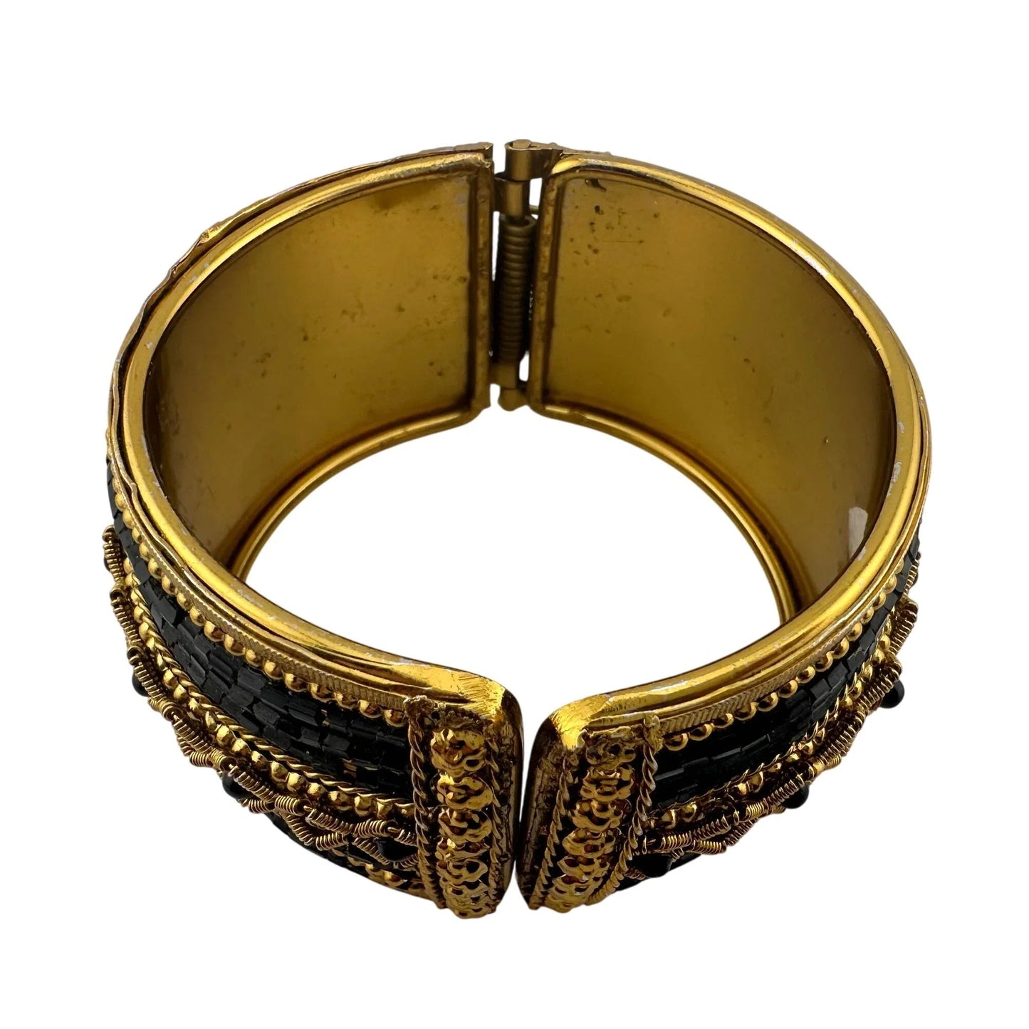 Women's Black and Gold Fashion Cuff Bracelet - A+ Stuff - Bracelet - A+ Stuff