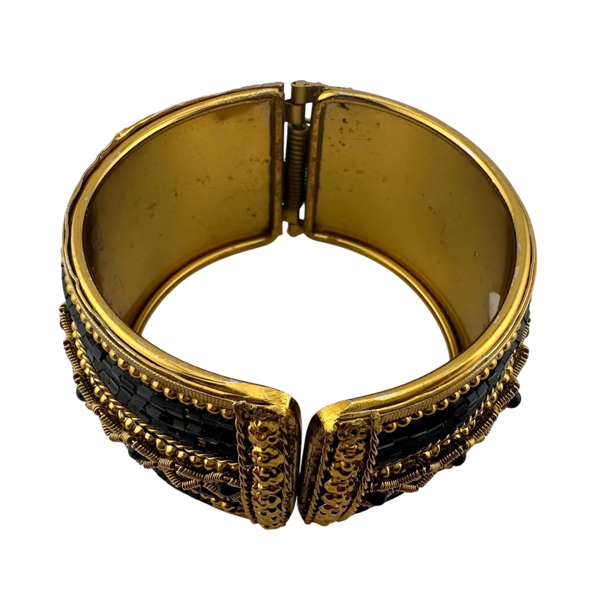 Women's Black and Gold Fashion Cuff Bracelet - A+ Stuff - Bracelet - A+ Stuff