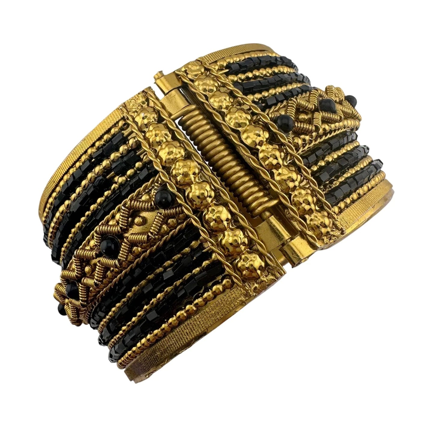 Women's Black and Gold Fashion Cuff Bracelet - A+ Stuff - Bracelet - A+ Stuff