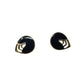 Women's Black and Gold Tear Drop Shaped Stud Earrings - A+ Stuff - earrings - A+ Stuff