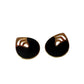 Women's Black and Gold Tear Drop Shaped Stud Earrings - A+ Stuff - earrings - A+ Stuff