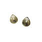 Women's Black and Gold Tear Drop Shaped Stud Earrings - A+ Stuff - earrings - A+ Stuff