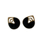 Women's Black and Gold Tear Drop Shaped Stud Earrings - A+ Stuff - earrings - A+ Stuff
